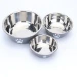 Large capacity stainless steel dog bowl anti-slip anti-rust dog water bowl pet feeder double-layer cat bowl suitable for puppies - Image 3