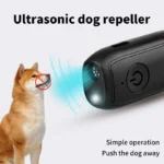 Portable Ultrasonic Dog Repeller 180mAh Rechargeable 23 40KHZ Long Distance Outdoor Deterrent Tool With Flash Light - Image 3