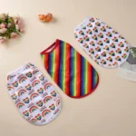 Breathable Dog Clothes For Small Medium Dogs Cats Summer Creative Rainbow Print Puppy Vest T-shirt Schnauzer Pug Pet Costume - Image 2