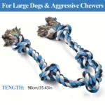 1pc Heavy-Duty Dog Rope Toy with Teeth Cleaning & Chewing - Extra Long Rope -Durable Chew Toy for Teeth Cleaning dog accessories - Image 5