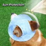 Dog Cotton Sun Hat With Ear Holes Round Brim Puppy Kitten Bucket Hat Outdoor Sun Protection Pet Caps for Small Medium Cat Dogs - Image 3