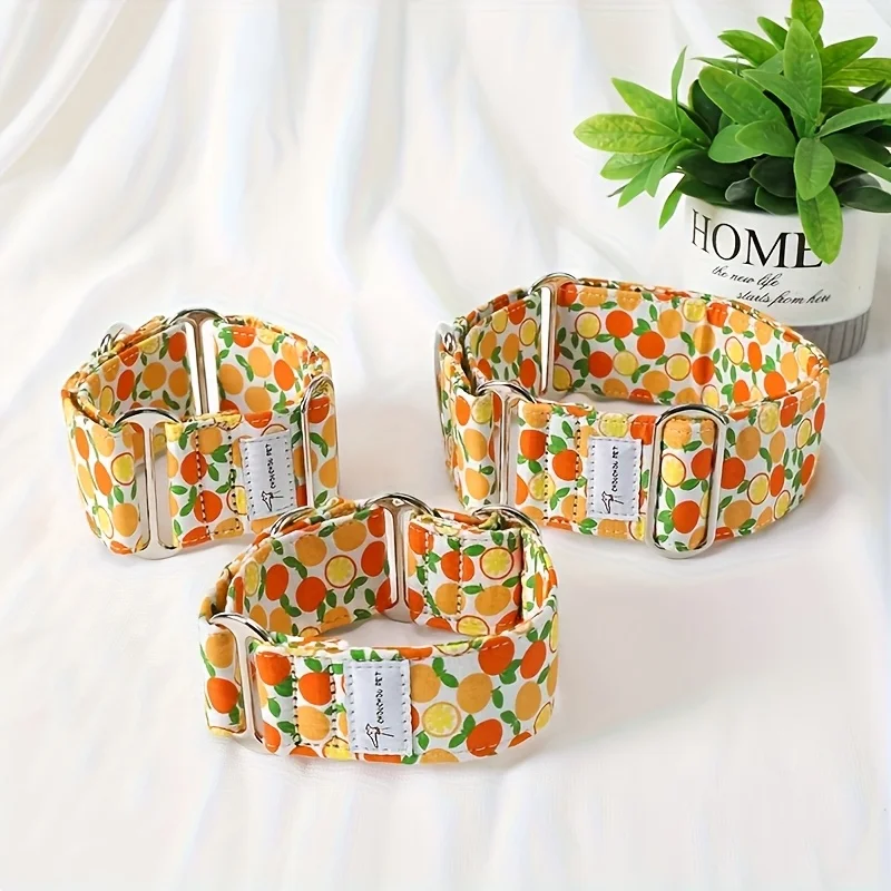 kf-S6d458e38e08349fba3414f82eef1a34cy Martinagle Wide Adjustable Dog Collar, Soft Patterned Anti-Pull Collar for Medium-Sized Dogs, Suitable for Italian Greyhounds, Whippets, and Visual Hunting Dogs - Image 1