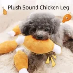 Soft Plush Squeaky Chicken Leg Chew Toy Durable Teething Toy for Small Medium Dogs Boredom Relief Puppy Playtime Accessory
