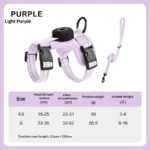 Cat Harness and Leash Set Escape-Proof Reflective Cat Vest with AirTag Holder Lightweight Adjustable Harness for Walking Outdoor - Image 6