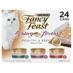 Purina Gravy Lovers Poultry and Beef Grilled Gourmet Wet Cat Food Variety Pack - Pack of 24 3 oz. Cans