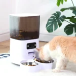 5L Double Bowls Smart Automatic Cat Feeder With Camera Cat Dry Food Video Dispenser Pet Smart Voice Recorder Auto Feeder For Dog - Image 3