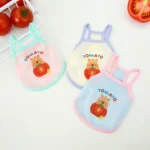 Pet Summer Breathable Ice Silk Strap Cat and Dog Cooling Clothes Cute Bear Printed Dog Clothes - Image 2