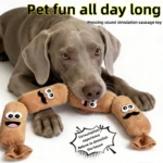 Pet Dog Simulated Sausage Plush Squeaky Toy BB Press Sound Bite-Proof Wear-Resistant Chew Toy dog Self-Play Stress Relief Toy