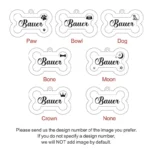 Custom Double Side Dog Cat ID Tag Glitter Dogs Cats Name Pendant Tags Pet Collar Accessories Anti-lost Bone Tags for Dog Cat - Image 5