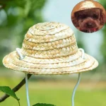 Cute Adjustable Pet Woven Hat Dog Decorative Hat Photo Prop Universal Dog Cat Sunshade Cap Run Straw Hat For Small Dog Puppy Cat
