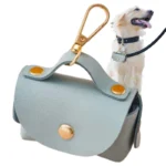 Stylish Pet Bag Holder Faux Leather Pet Poop Bag Holder with Dispenser for Dog Bags Portable Dog Poop Bag Organizer Supplies Pet - Image 5