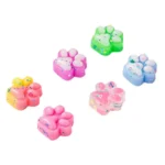 10pcs Mini Cute Cat Claw Plush Pinch Fun Colorful Halloween Christmas Party Pack Fillers for Pressure Reduction Cartoon Style - Image 6