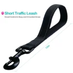 Short Dog Leash - Traffic Padded Handle - Heavy Duty - Short Nylon Dog Lead for Training Control - Reflective Threads Pet Leashe - Image 5