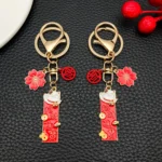 Japanese Maneki-neko (Lucky Cat) Keychain, Japanese Style Koi Fish Car Key Pendant, Creative Gift Alloy Lucky Bag Charm. - Image 5