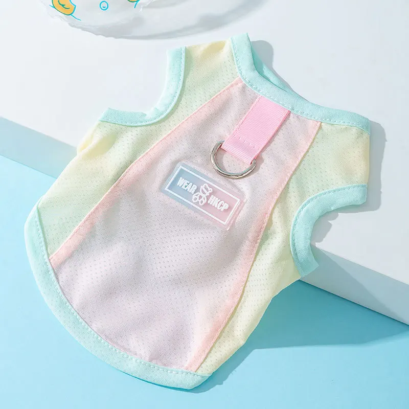 kf-S727fe31e6cde46a4be5af9792e9b7746m Dog Summer Vest Girls Dog Costume Fashion Dog Cooling Clothes Chihuahua Bichon Yorkie Puppy T Shirts New Mesh Sunscreen Clothing - Image 1