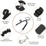 Double-headed Dog Safety Harness Pet Car Headrest Restraint Device Adjustable Tension Split Connection Safety Harness for Travel - Image 5