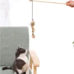 1PC Teaser Feather Toys Kitten Funny Colorful Rod Cat Wand Toys Wood Pet Cat Toys Interactive Stick Pet Cat Supplies - Image 3