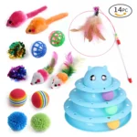 DualPet Kitten Toys Variety Cat Toy Combination Set Cat Toy Funny Cat Stick Sisal Mouse Bell Ball Cat Supplies 20 Piece Set - Image 4