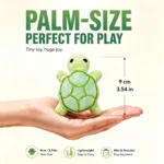 Mini Squeaky Turtle Plush Dog Toy Soft Puppy Chew Toy Interactive Pet Toy Palm Size for Small Dogs Puppies with Sound - Image 2