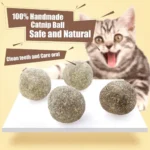 1~5PCS Natural Catnip Cat Wall Stick-on Ball Toys Treats Healthy Natural Removes Hair Balls To Promote Digestion Cat Grass Snack - Image 3