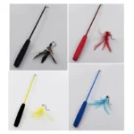 Pet Cat Toy Super Long Three Section Telescopic Rod Cat Teaser Stick Feather Replacement Head Cat Teaser Supplies New - Image 11