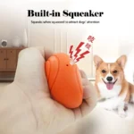 Dog Squeaky Toy Ball Elastic Rubber Ball Bite Resistant Interactive Training Teeth Cleaning Chew Toy For Small Medium Large Dogs - Image 4