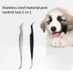 2 in 1 Tick Remover Tool Professional Removal Tweezers for Humans Pets Pets Flea and Tick Removal Remover Tools Pet Accessories - Image 3