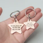 Dog Tag For Pets Personalized Star Shaped Collar Custom Name Phone Number Tag Pet ID Tag Gold Star Free Split Ring - Image 10