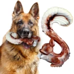 Indestructible Dog Chew Toy Nylon Rabbit Shaped Dog Chew Toy Beef Flavor For Medium And Large Dogs(30-120lb) Strong Chewing