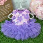 Floral Dog Dress for Small Breeds - Woven Polyester, Pullover Style, Breathable Pet Apparel for Dogs & Cats, Perfect for Toy & M - Image 6