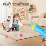 Cat Toys Interactive Launch Training Toy For Pet Kitten Creative Mini Shooting Gun Games Stretch Plush Ball Toys Pet Supplies - Image 3
