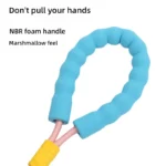 Dog traction, one tow, two explosion-proof dual head dog walking rope, contrasting color cloud foam handle, P rope, pet supplies - Image 4