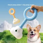 Convenient One Handed Plastic Pet Poop Clip With Storage Space for Poop Bags Used When Walking Dogs Outside