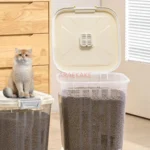 Cat food storage bucket, dog food sealed bucket, cat pet moisture-proof storage bucket, household snacks freeze-dried food stora - Image 3