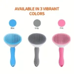One-Click Pet Hair Removal Comb for Effortless Grooming of Dogs and Cats - Float Hair Removal Slicker Brush with Automatic Funct - Image 6