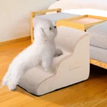 Pet Dog Ladder 3 Steps Stairs Cat Dog Stairs Ramp Removable Dog Ramp Suitable for Elderly Dogs and Pets with Joint Pain