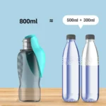800ML Large Dog Water Bottle Dispenser For Small Big Dogs Portable Travel Pet Drinking Bowls Bulldog Labrador Feeder Supplies - Image 3