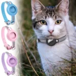 Leather Pet Adjustable Collars for Airtag Location Tracker Dog Cat Anti-lost Reflective Protection Case for Airtags Collar - Image 2
