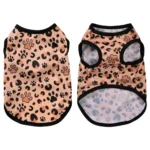 Leopard Print Pet Cat Vest Clothes Comfortable Soft Sleeveless Pets Shirt Breathable Cats Pullover For Sphynx Kitten Kitty Puppy - Image 4