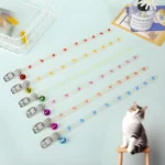 2/4/6Pcs Cat Necklace Glowing Small Dog Cat Collar Anti-Loss Fluorescent Silicone Cat Bell Collar Neck Ring Pet Cat Accessories - Image 6