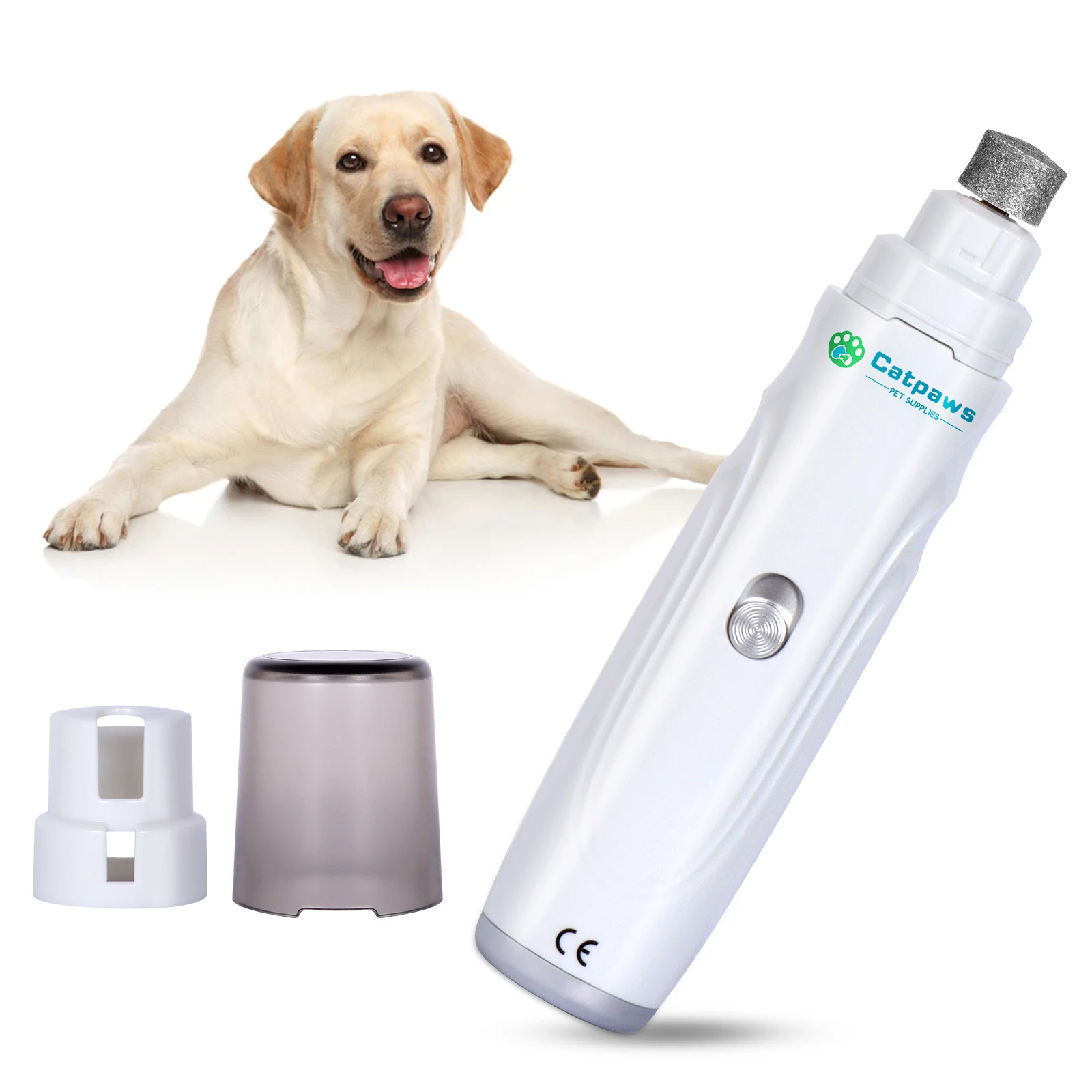kf-S7df6be8dfcfa42f78bad2b97badb165fP Dog Nail Grinder USB Rechargeable Electric Pet Paws Clipper & Trimmer Painless Paws Grooming Quiet 2-Speed Dog Nail File - Image 1