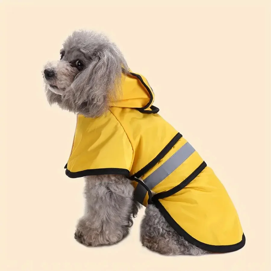 kf-S7ecaeb4da64146a78d7c6d7116c784a7I Keep Your Pet Dry And Comfortable - Adjustable Waterproof & Windproof Dog Raincoat! - Image 1