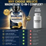 Magnesium 12-IN-1 Complex Capsules - Bone & Heart Health Supplement, Sleep Support,Muscle Relaxation,Stress & Anxiety Relief - Image 5
