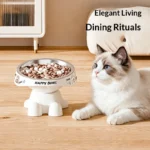 Stainless Steel Pet Bowl for Cats And Dogs with High Foot Protection Anti Slip Anti Knock Cat Food Bowl with Neck Support - Image 2