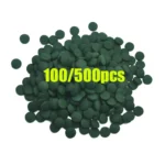 100pcs High Purity Spirulina Tablets Spiral Seaweed Enrichment Favorite Pets Food Fish Crystal Red Shrimp Fish Food Aquarium - Image 2