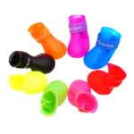 Pet silicone rain shoes anti-dirty non-slip waterproof dog shoes soft bottom footwear small dogs cats teddy Shoes