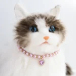 Cat Collar Pet Pearl Necklace Pet Collar Cat and Dog Jewelry Love Diamond Pet Products for Dog Birthday Gift Photo Accessories - Image 2