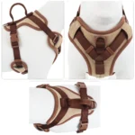 New Chocolate color luxury Dog Harness no pull for large Small dogs Adjustable Chest Strap dog harness personalized - Image 4