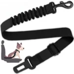 Adjustable Dog Car Seat Belt Elastic Pet Safety Restraint Heavy Duty Nylon Leash For Vehicle Travel