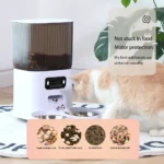 5L Double Bowls Smart Automatic Cat Feeder With Camera Cat Dry Food Video Dispenser Pet Smart Voice Recorder Auto Feeder For Dog - Image 4